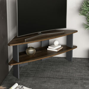Table TV Fredensborg 45x116x40 cm aspect bois ancien / anthracite [en.casa]