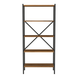 Étagère de cuisine Tomelilla 160x66x34 cm Noyer/Anthracite [en.casa]