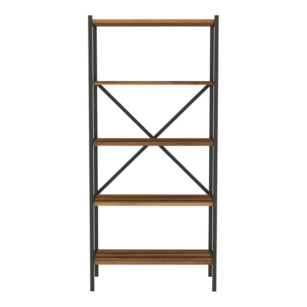 Étagère de cuisine Tomelilla 160x66x34 cm Noyer/Anthracite [en.casa]