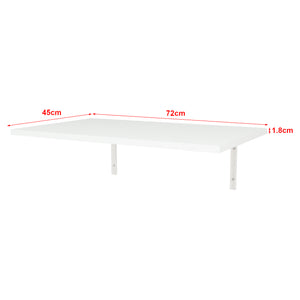 Table rabattable mural Klepp 72x45cm Blanc [en.casa]