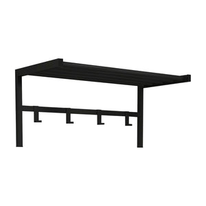 Porte-manteau mural Tolga avec tablette à chapeaux Noir [en.casa]