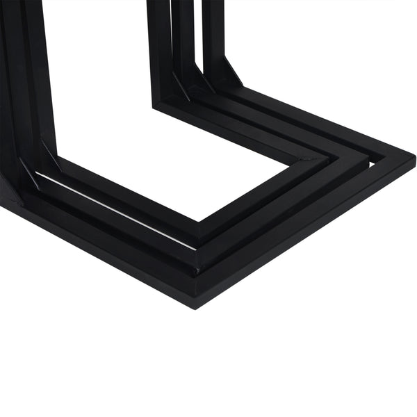 Table d'appoint Rørvig en lot de 3, pin teinté [en.casa]