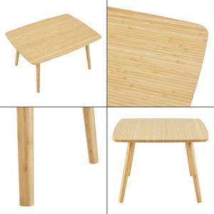 Table basse Nurmijärvi Bambou 40x80x60 cm [en.casa]