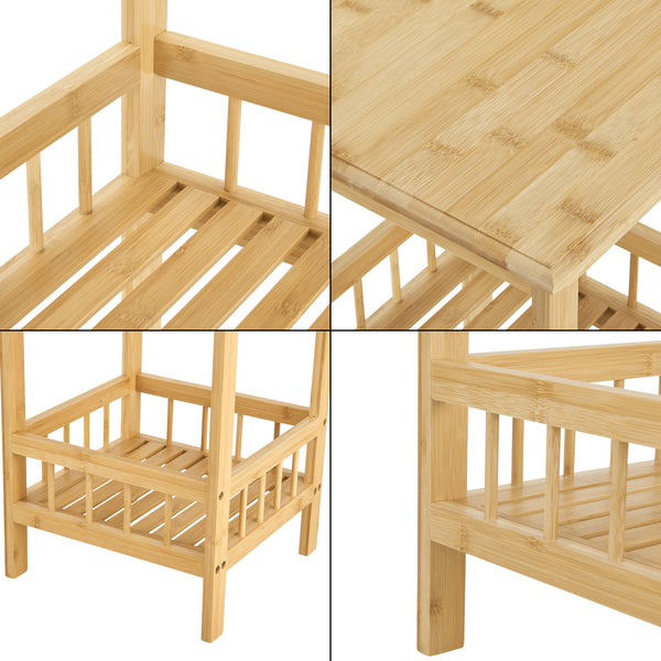Étagère de rangement Pyhäjärvi à 3 niveaux 79 x 33 x 33 cm [en.casa]