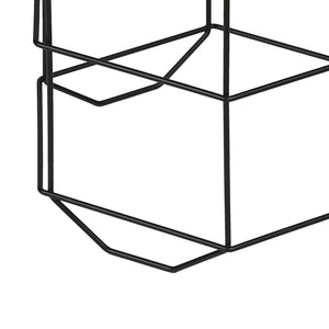 Set de tables d'appoint Hørning lot de 3 paniers en métal noir / aspect marbre [en.casa]