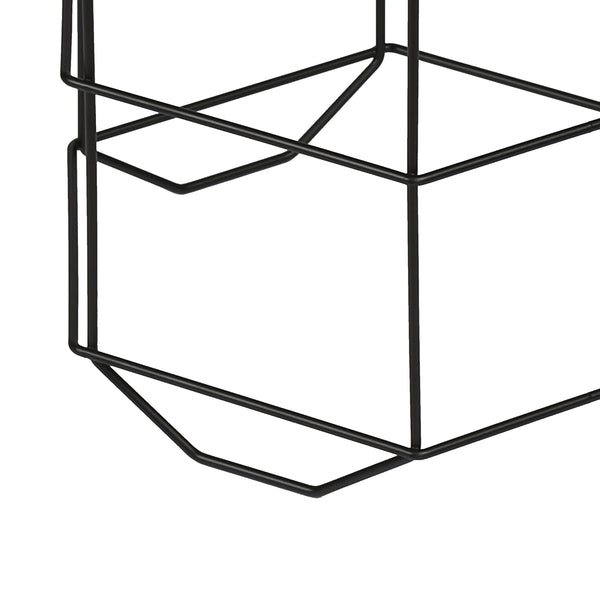 Set de tables d'appoint Hørning lot de 3 paniers en métal noir / aspect marbre [en.casa]