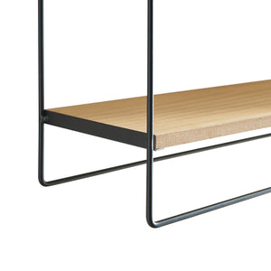 Étagère murale Skovbo à 3 niveaux 43 x 37,5 x 11 cm noir effet bois [en.casa]