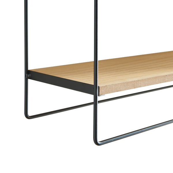 Étagère murale Skovbo à 3 niveaux 43 x 37,5 x 11 cm noir effet bois [en.casa]