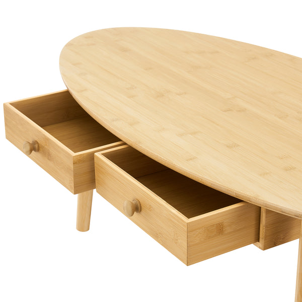 Table basse Harboøre Bambou Nature [en.casa]