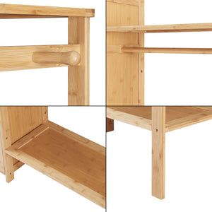 Porte-manteau Oldsum en bambou [en.casa]