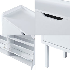 Chaussure à bascule Kehmstedt 91x100x19cm Blanc [en.casa]