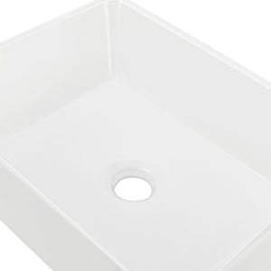 Lavabo à poser Svendborg céramique 13 x 40 x 30 cm blanc [neu.haus]