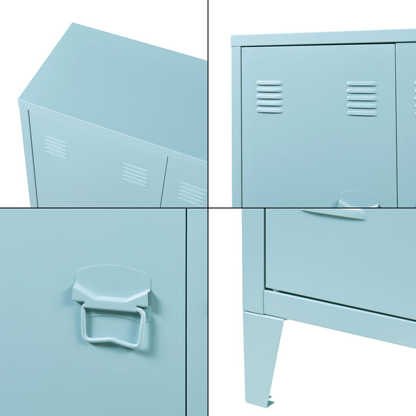 Armoire métallique Oripää - 90x80x33cm - Bleu gris