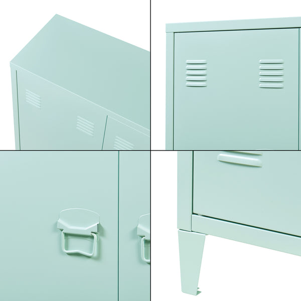 Armoire métallique Oripää - 90x80x33cm - Vert pastel