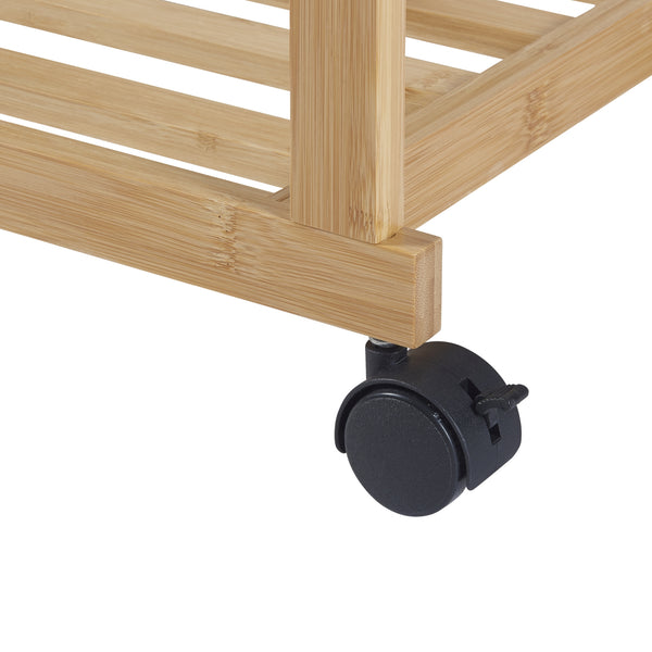 Porte-manteau roulant Ilmajok en bambou [en.casa]