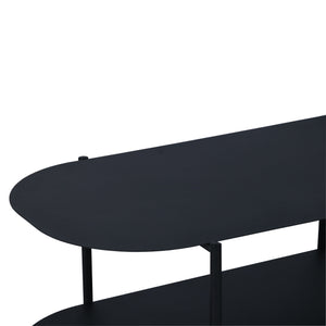 Table basse Enebakk 112x62x40,5cm Noir, mat [en.casa]