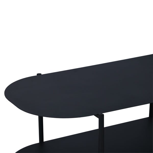 Table basse Enebakk 112x62x40,5cm Noir, mat [en.casa]