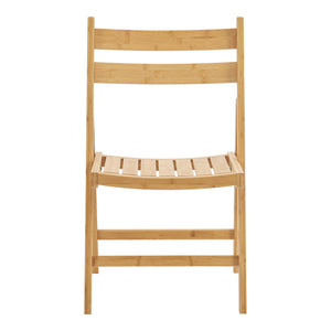 Lot de 2 chaises pliantes Gran bambou 78 x 45 x 40 cm naturel [en.casa]