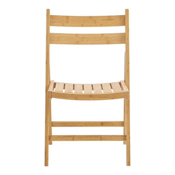Lot de 2 chaises pliantes Gran bambou 78 x 45 x 40 cm naturel [en.casa]