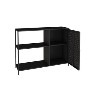 Étagère armoire Viitasaari métal noir [en.casa]