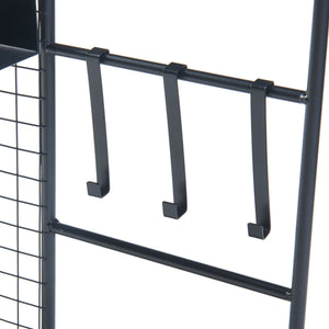 Grille murale Westre 70x60x11cm Métal Noir [en.casa]