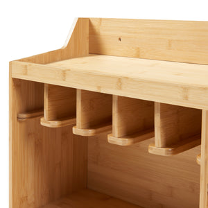 Organisateur d'outils mural Gjemnes bambou 86 x 25 x 45 cm naturel [en.casa]
