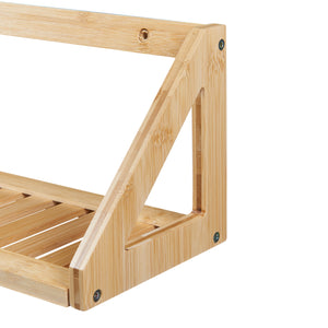 Ensemble d'étagères murales Gjerdrum lot de 2 43x15x15cm Bambou [en.casa]