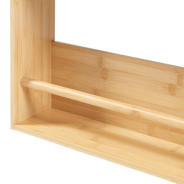 Étagère murale Hareid à 3 niveaux bambou 80 x 60 x 12 cm naturel [en.casa]