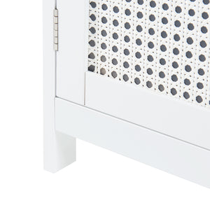 Armoire haute Karlsøy 161x35x32cm Blanc [en.casa]