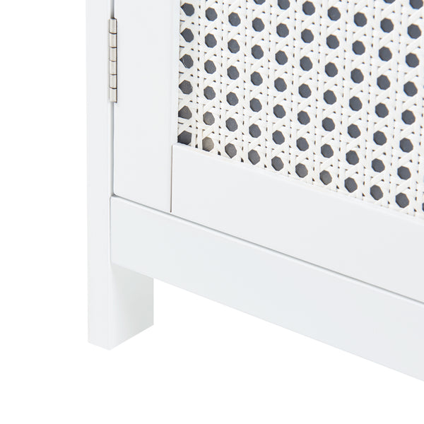 Armoire haute Karlsøy 161x35x32cm Blanc [en.casa]