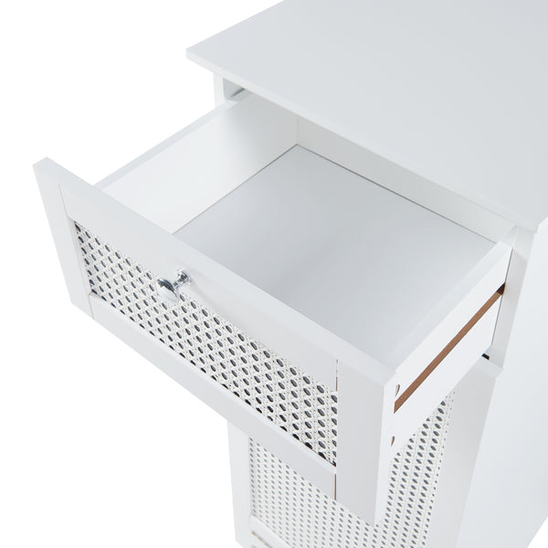 Armoire à linge Karlsøy 90x38x40cm Blanc [en.casa]