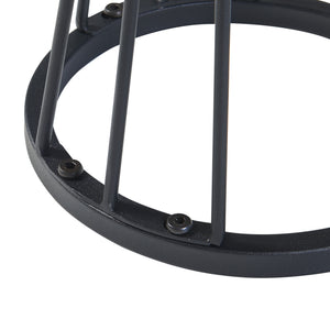 Étagère à plantes Fossbergom à 2 niveaux métal MDF 62 x 20 cm noir effet chêne [en.casa]