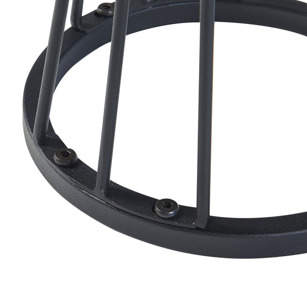 Étagère à plantes Fossbergom à 2 niveaux métal MDF 62 x 20 cm noir effet chêne [en.casa]