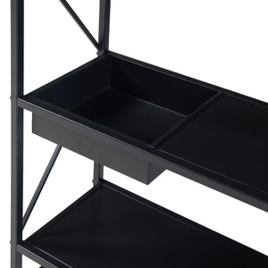 Étagère à fleurs Berkelland métal 66 x 60 x 20 cm noir [en.casa]