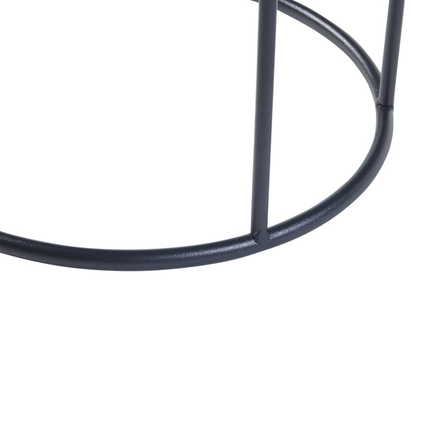 Set de 2 porte-plantes Osen de tailles variées métal noir [en.casa]