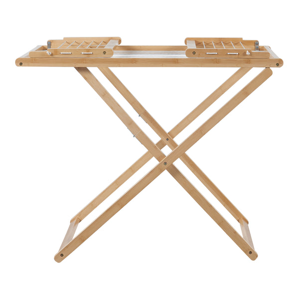 Étendoir pliant Fakala 154x59x82 cm Bambou [en.casa]