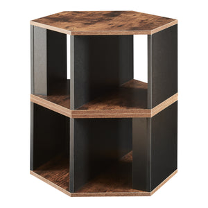 Ensemble de tables basses Molde 2 pièces Noir/Aspect noyer [en.casa]