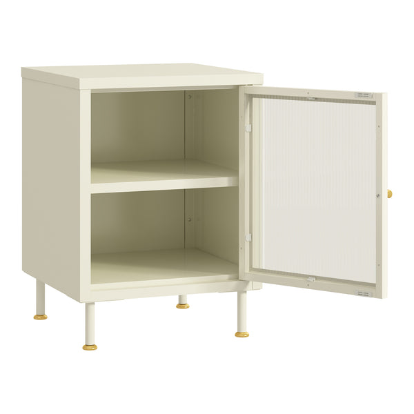 Armoire d'appoint Lindau 56 x 40 x 40 cm blanc crème [en.casa]