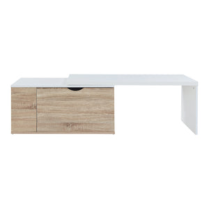 Table d'appoint Österåker 100x47,5x40 cm aspect bois/blanc [en.casa]