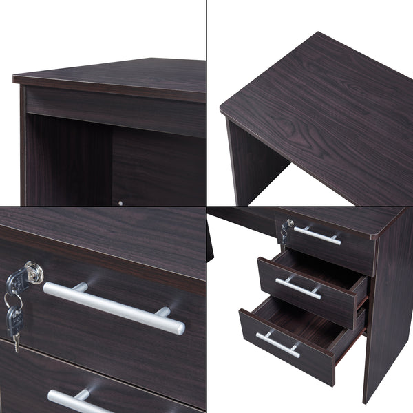 Bureau Ragunda avec 3 tiroirs [en.casa]