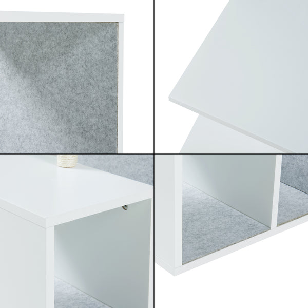 Table d'appoint avec poteau à griffer Masfjorden Blanc [en.casa]