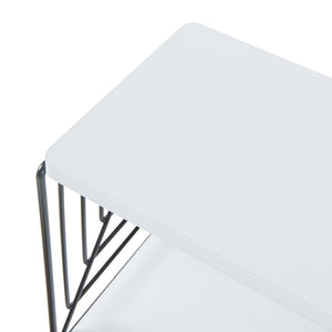 Étagère murale Moss 39x18x23 cm Noir/Blanc [en.casa]