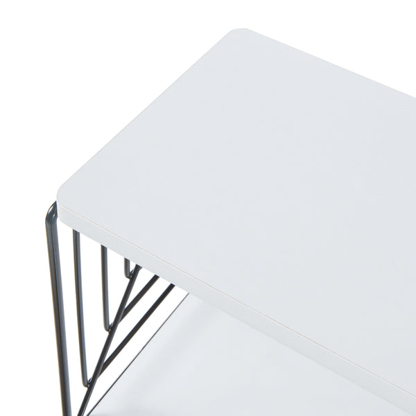 Étagère murale Moss 39x18x23 cm Noir/Blanc [en.casa]