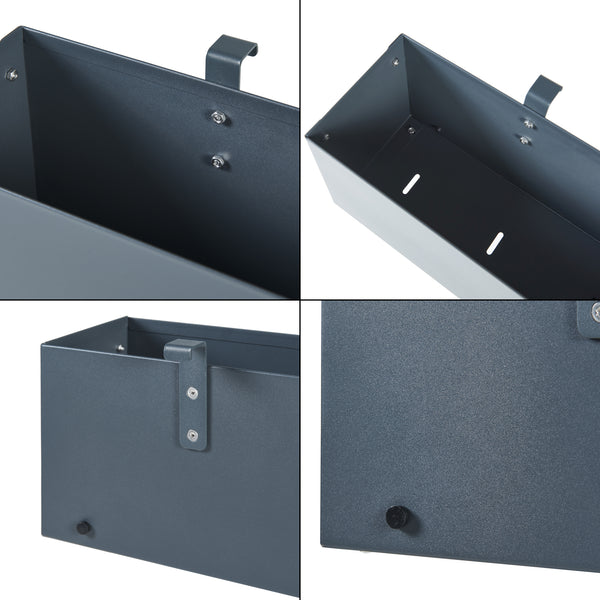 Jardinière Achtkarspelen 50x12x15cm Anthracite [en.casa]