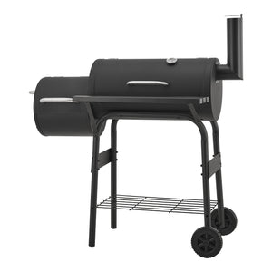 Grill-fumeur Arielli 115x110x64cm Noir [casa.pro]