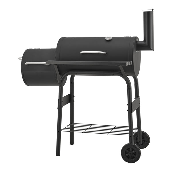 Grill-fumeur Arielli 115x110x64cm Noir [casa.pro]