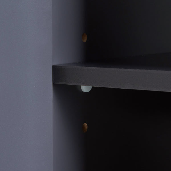 Armoire haute Overath 160x30x30cm Gris [en.casa]