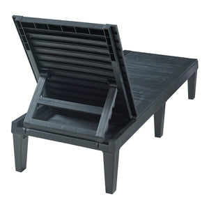 Chaise longue Ateleta 172x58 cm Noir [casa.pro]