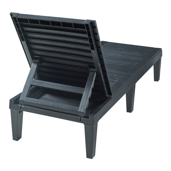 Chaise longue Ateleta 172x58 cm Noir [casa.pro]