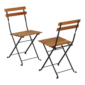 Ensemble bistrot Bovino 3 pièces en bois d'acacia [casa.pro]